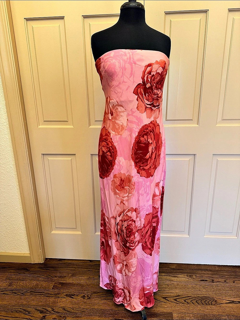 Milly Vera Satin Floral Maxi Dress NWT